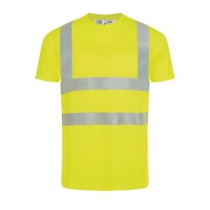 SOL'S 01721 - MERCURE PRO T Shirt Z Odblaskowymi Taśmami Neonowa żółć