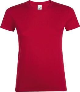 SOL'S 01825 - REGENT WOMEN Damski T Shirt Z Okrągłym ściągaczem Czerwony