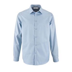 SOL'S 02102 - BRODY MEN Męska Koszula Z Materiału W Jodełkę Błękit