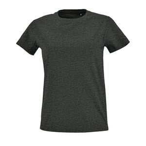 SOL'S 02080 - Imperial FIT WOMEN Damski Dopasowany T Shirt Z Okrągłym ściągaczem Mieszanka grafitu