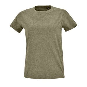 SOL'S 02080 - Imperial FIT WOMEN Damski Dopasowany T Shirt Z Okrągłym ściągaczem Khaki 