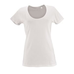 SOL'S 02079 - Metropolitan Damski T Shirt Z Głębokim Okrągłym Dekoltem Biały