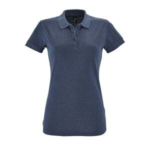 SOL'S 11347 - PERFECT WOMEN Damska Koszulka Polo, Krótki Rękaw Dżins metaliczny