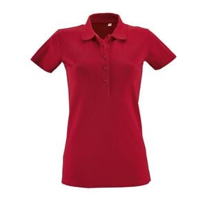 SOL'S 01709 - PHOENIX WOMEN Damska Koszulka Polo Wykonana Z Bawełny Z Dodatkiem Elastanu Czerwony