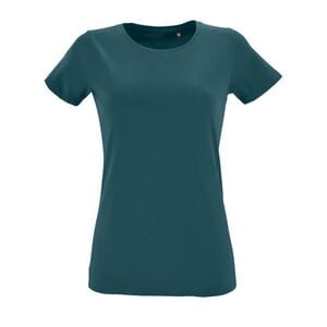 SOL'S 02758 - Regent Fit Women Damski Dopasowany T Shirt Z Okrągłym ściągaczem Duck Blue