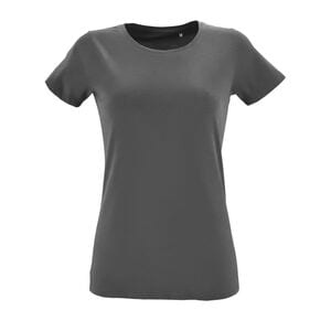 SOL'S 02758 - Regent Fit Women Damski Dopasowany T Shirt Z Okrągłym ściągaczem Ciemna szarość