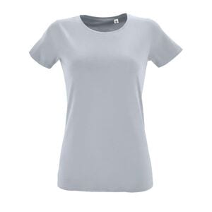 SOL'S 02758 - Regent Fit Women Damski Dopasowany T Shirt Z Okrągłym ściągaczem czysta szarość