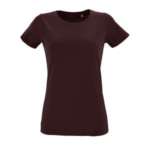 SOL'S 02758 - Regent Fit Women Damski Dopasowany T Shirt Z Okrągłym ściągaczem Czerwonobrunatny