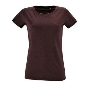 SOL'S 02758 - Regent Fit Women Damski Dopasowany T Shirt Z Okrągłym ściągaczem Czerwonobrunatny wrzos
