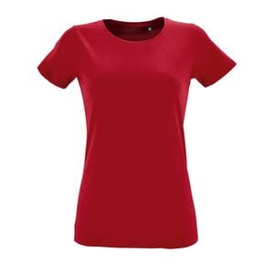 SOL'S 02758 - Regent Fit Women Damski Dopasowany T Shirt Z Okrągłym ściągaczem Czerwony