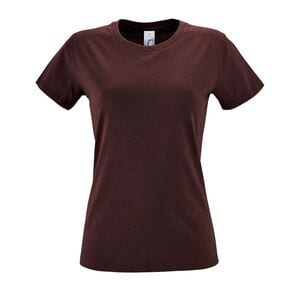 SOL'S 01825 - REGENT WOMEN Damski T Shirt Z Okrągłym ściągaczem Burgundowy