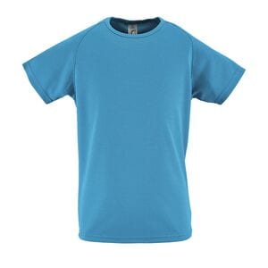 SOL'S 01166 - SPORTY KIDS Dziecięcy T Shirt Z Rękawami Typu Raglan Aqua