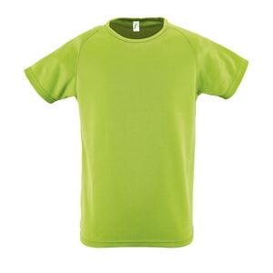 SOL'S 01166 - SPORTY KIDS Dziecięcy T Shirt Z Rękawami Typu Raglan Zielone jabłuszko