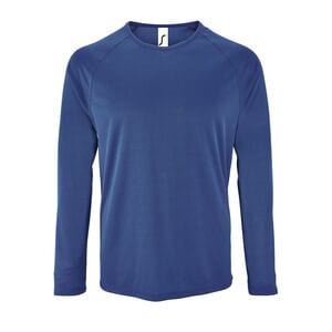 SOL'S 02071 - Sporty Lsl Men Męski T Shirt Sportowy Z Długimi Rękawami ciemnoniebieski
