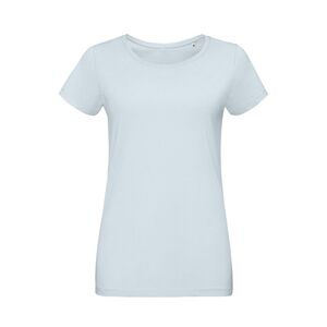 SOL'S 02856 - Martin Women Damski Dopasowany T Shirt Z Okrągłym ściągaczem Kremowy niebieski