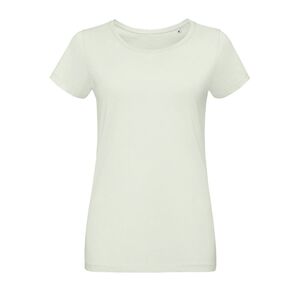 SOL'S 02856 - Martin Women Damski Dopasowany T Shirt Z Okrągłym ściągaczem Kremowa zieleń