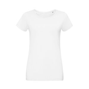 SOL'S 02856 - Martin Women Damski Dopasowany T Shirt Z Okrągłym ściągaczem Biały
