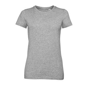 SOL'S 02946 - Millenium Women Damski T Shirt Z Okrągłym ściągaczem Mieszanka szarości