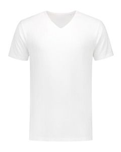 Lemon & Soda LEM1135 - Koszulka w serek  z bawełny/elastanu Biały