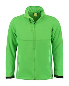 Lemon & Soda LEM3635 - Kurtka softshell z kontrastowymi liniami dla niego Limonkowy