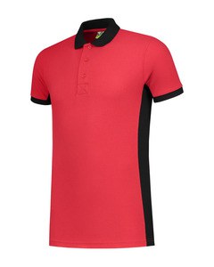 Lemon & Soda LEM4600 - Dwukolorowa koszulka Polo Czerwono/czarny