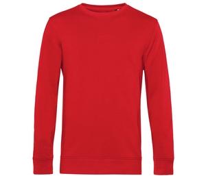 B&C BCU31B - Organiczna bluza z okrągłym dekoltem Czerwony