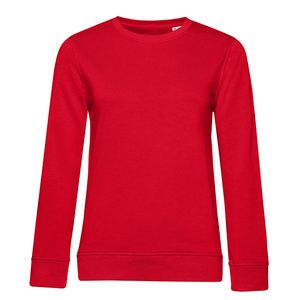 B&C BCW32B - Ekologiczna damska bluza z okrągłym dekoltem Czerwony