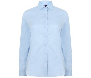 Henbury HY533 - Damska elastyczna koszula z długim rękawem Jasnoniebieski