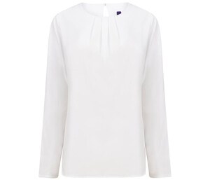 Henbury HY598 - Damska bluzka z długim rękawem Biały