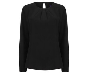 Henbury HY598 - Damska bluzka z długim rękawem Czarny
