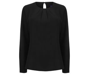 Henbury HY598 - Damska bluzka z długim rękawem Czarny