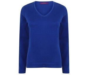 Henbury HY721 - Damski sweter z dekoltem w szpic Królewski