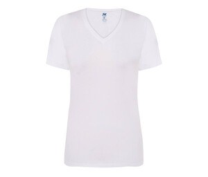 JHK JK158 - Koszulka damska z dekoltem w szpic 145 Biały