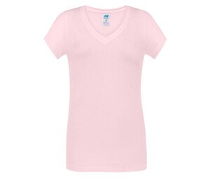 JHK JK158 - Koszulka damska z dekoltem w szpic 145 Różowy