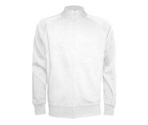 JHK JK296 - Duża bluza z suwakiem Biały