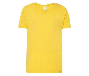 JHK JK401 - T-shirt z dekoltem w szpic 160 Mustard Heather