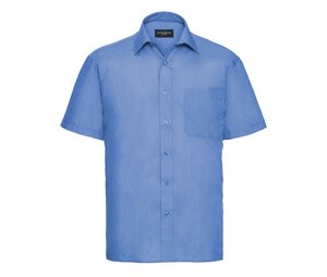 Russell Collection JZ935 - Polibawełniana wygodna koszula z krótkim rękawem Korporacyjny niebieski