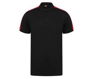 Finden & Hales LV381 - Kontrastowa koszulka polo Czarno/Czerwony