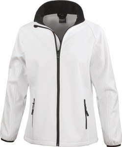 Result R231F - Sportowa bluza damska idealna do nadruku Biało/czarny