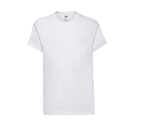 Fruit of the Loom SC1019 - Dziecięcy T-shirt z długim rękawem Biały
