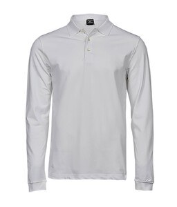 Tee Jays TJ1406 - Luksusowa koszulka polo z długim rękawem dla mężczyzn Biały