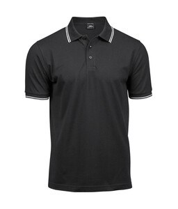 Tee Jays TJ1407 - Męska Luksusowa Koszulka Polo Biało/czarny
