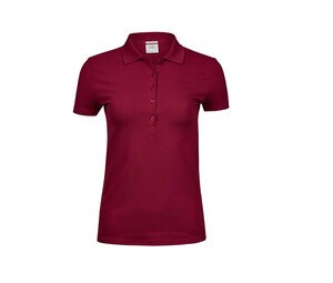 Tee Jays TJ145 - Damska luksusowa i elastyczna koszulka Polo Głęboka czerwień