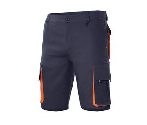 VELILLA V3007 - DWUSTRONNE BERMUDY WIELOKIESZENIOWE Navy / Orange