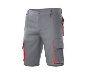 VELILLA V3007 - DWUSTRONNE BERMUDY WIELOKIESZENIOWE Grey/Red