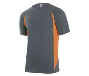 VELILLA V5501 - Oddychająca koszulka Grey / Fluo Orange
