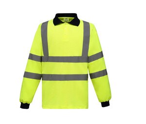 Yoko YK310 - High visibility long sleeves polo shirt Bezpieczna żółć 