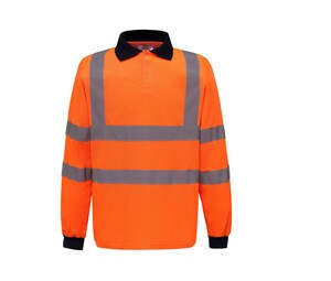 Yoko YK310 - High visibility long sleeves polo shirt Bezpieczny pomarańcz