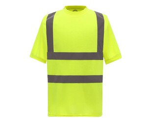 Yoko YK410 - High Visibility Short Sleeve T-Shirt Bezpieczna żółć 