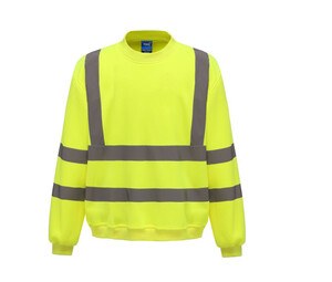 Yoko YK510 - High visibility round neck sweatshirt Bezpieczna żółć 